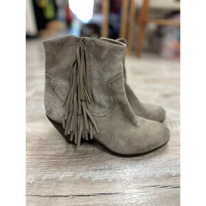 Sam Eddleman Brown Fringe Booties in 7